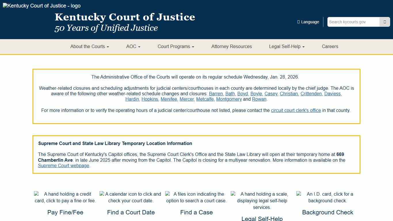 Kentucky Court of Justice - Kentucky Court of Justice